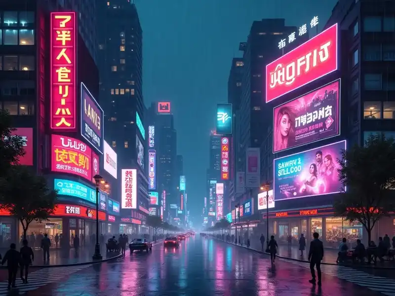 Neon Rush: Cyberpunk pokie artwork at Wazamba Casino